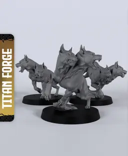 Death Dogs - With Free Dragon - 5e DnD Inspired for RPG and Wargamers 3d model