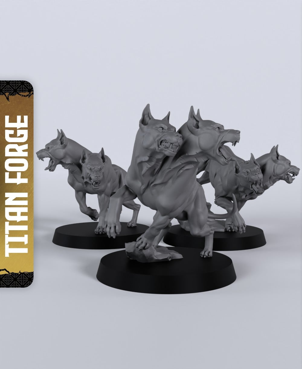 Death Dogs - With Free Dragon - 5e DnD Inspired for RPG and Wargamers 3d model