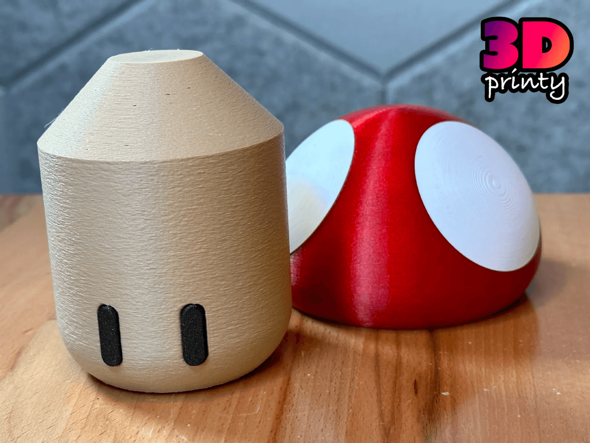 Print-in-Place Twisty Puzzle Box - Mushroom (Sealed) 3d model