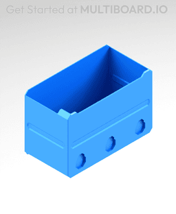 3x2x1.5 LU - Labelled - Magnetic - Simple Multibin Drawer 3d model