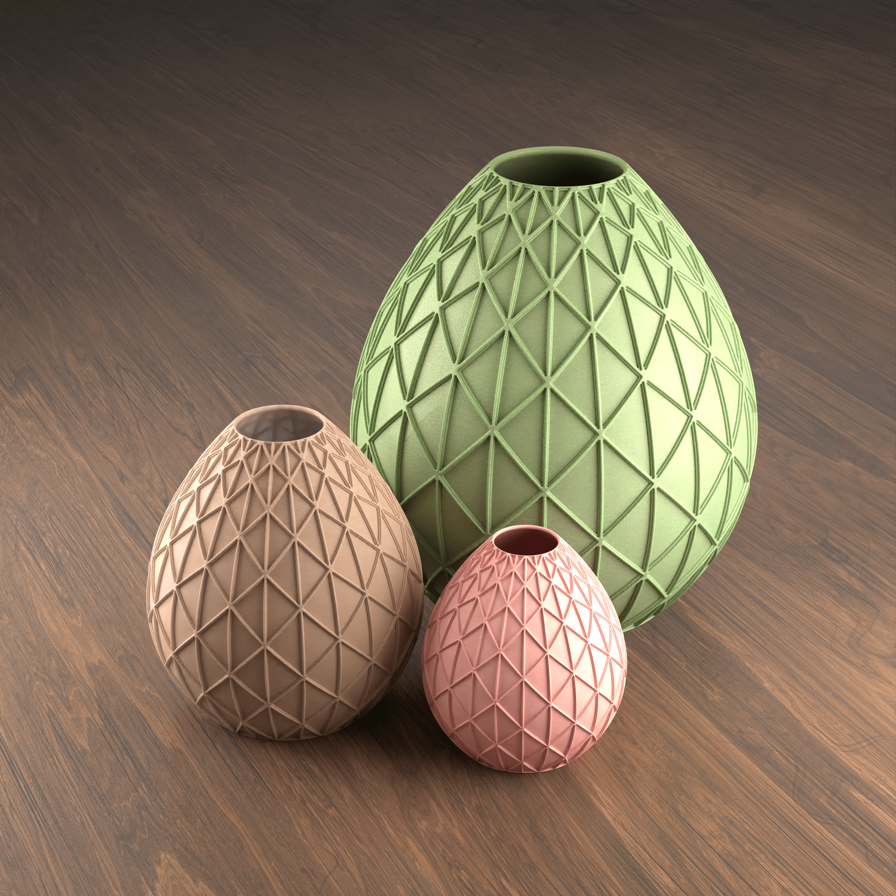 TRAINGULAR EASTER EGG SCULPTURE 3d model