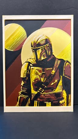 Mandalorian Chroma Canvas Print 3d model