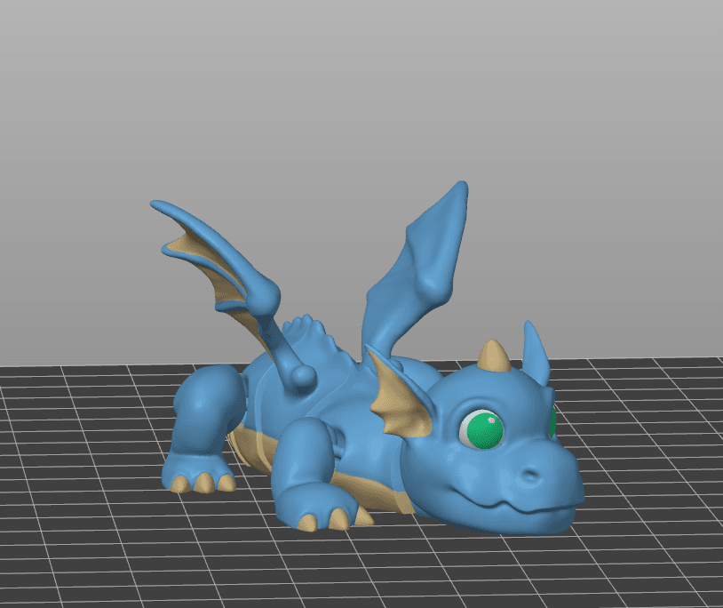 Flexi dragon 3d model