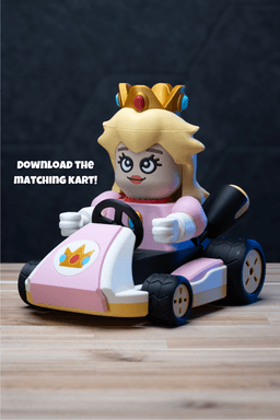 Chunky Princess Peach - Super Mario Bros Kit | No Supports, No AMS, No Glue 3d model