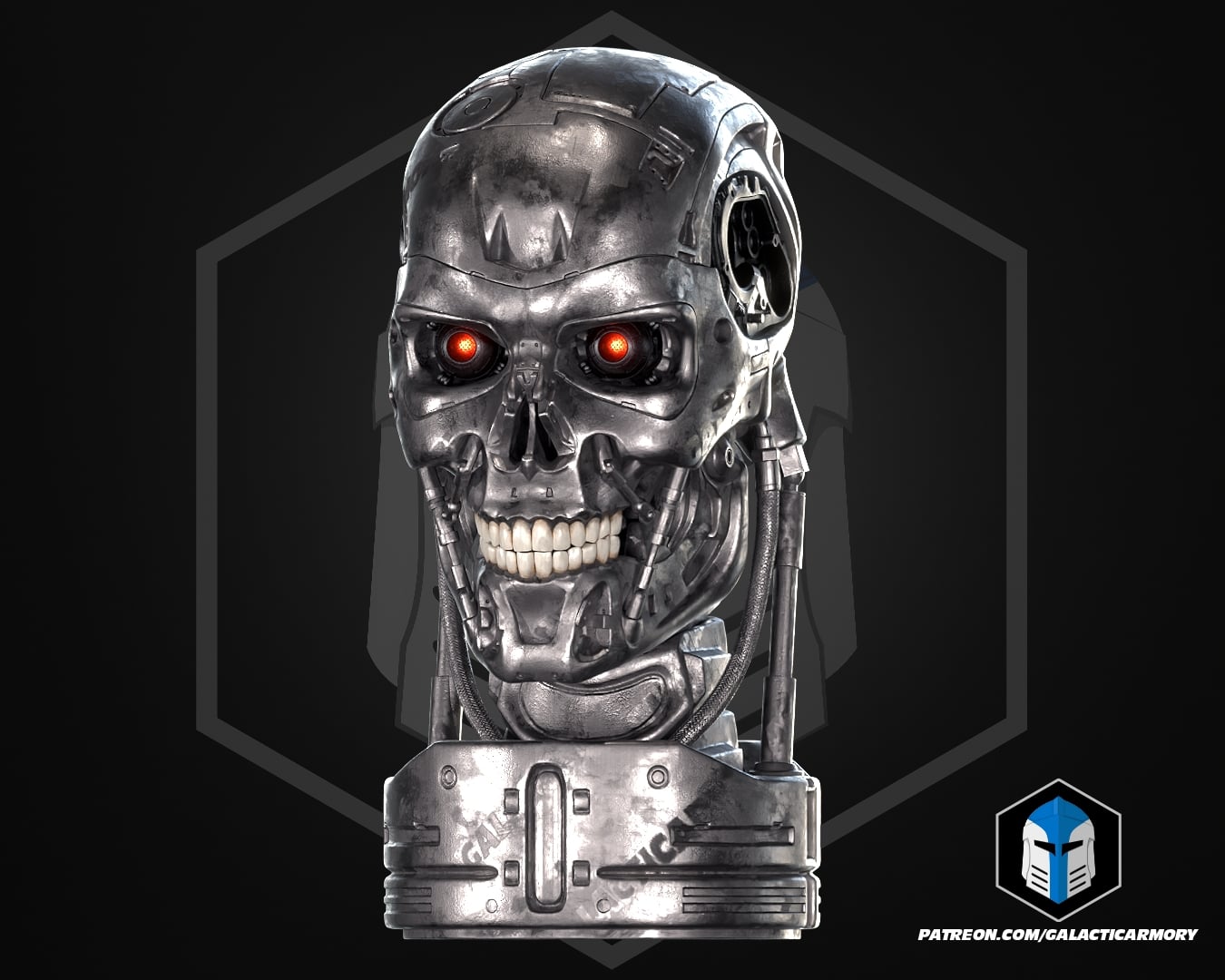 T-800 Skull - 3D Print Files 3d model