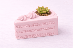 Mini Cake Planter STL | Cute Kawaii Succulent Pot | Easy 3D Print | Tiny Desk Decor | Resizable P 3d model