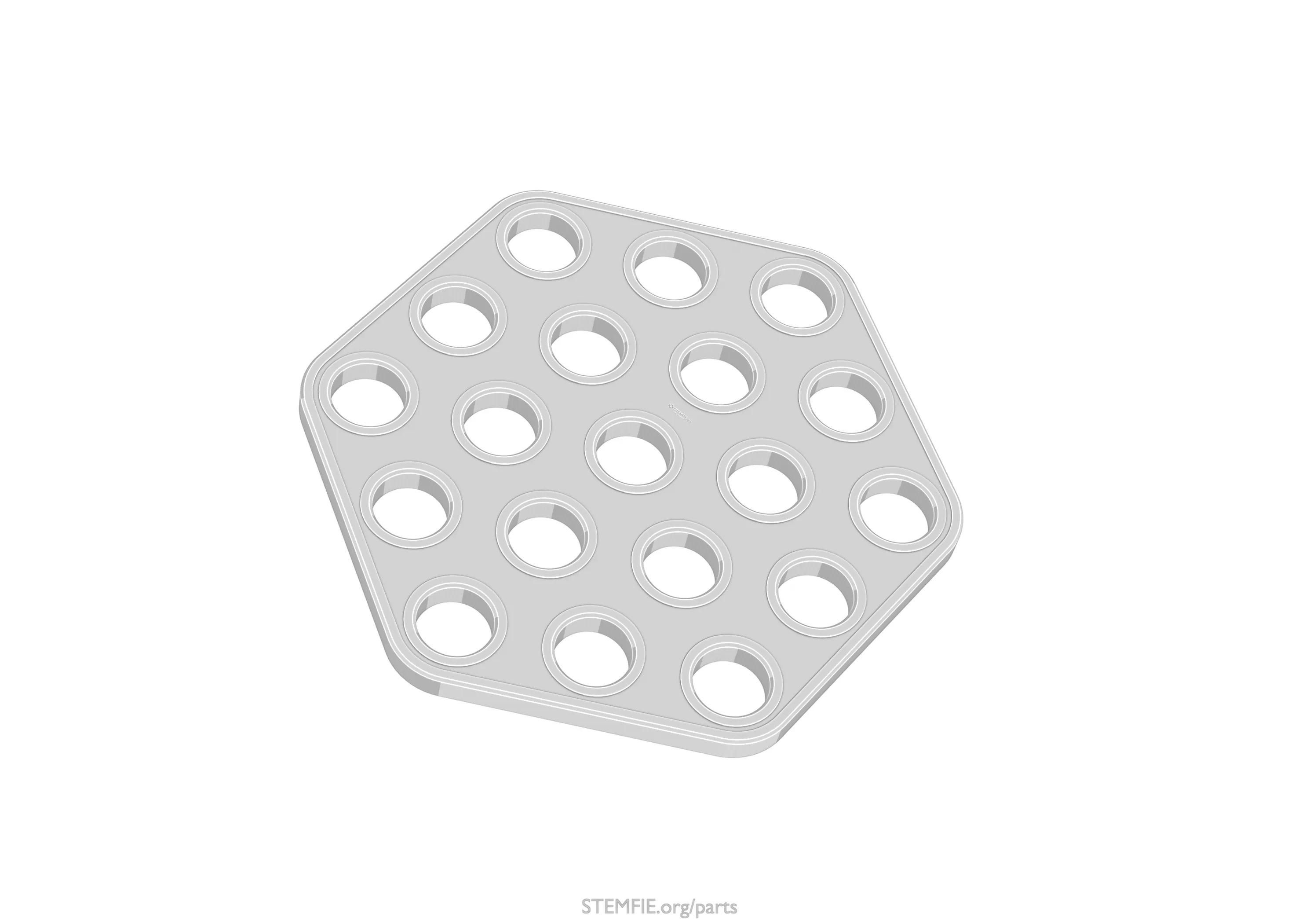 STEMFIE - Parts - Plates - 6-Hexagonal 3d model