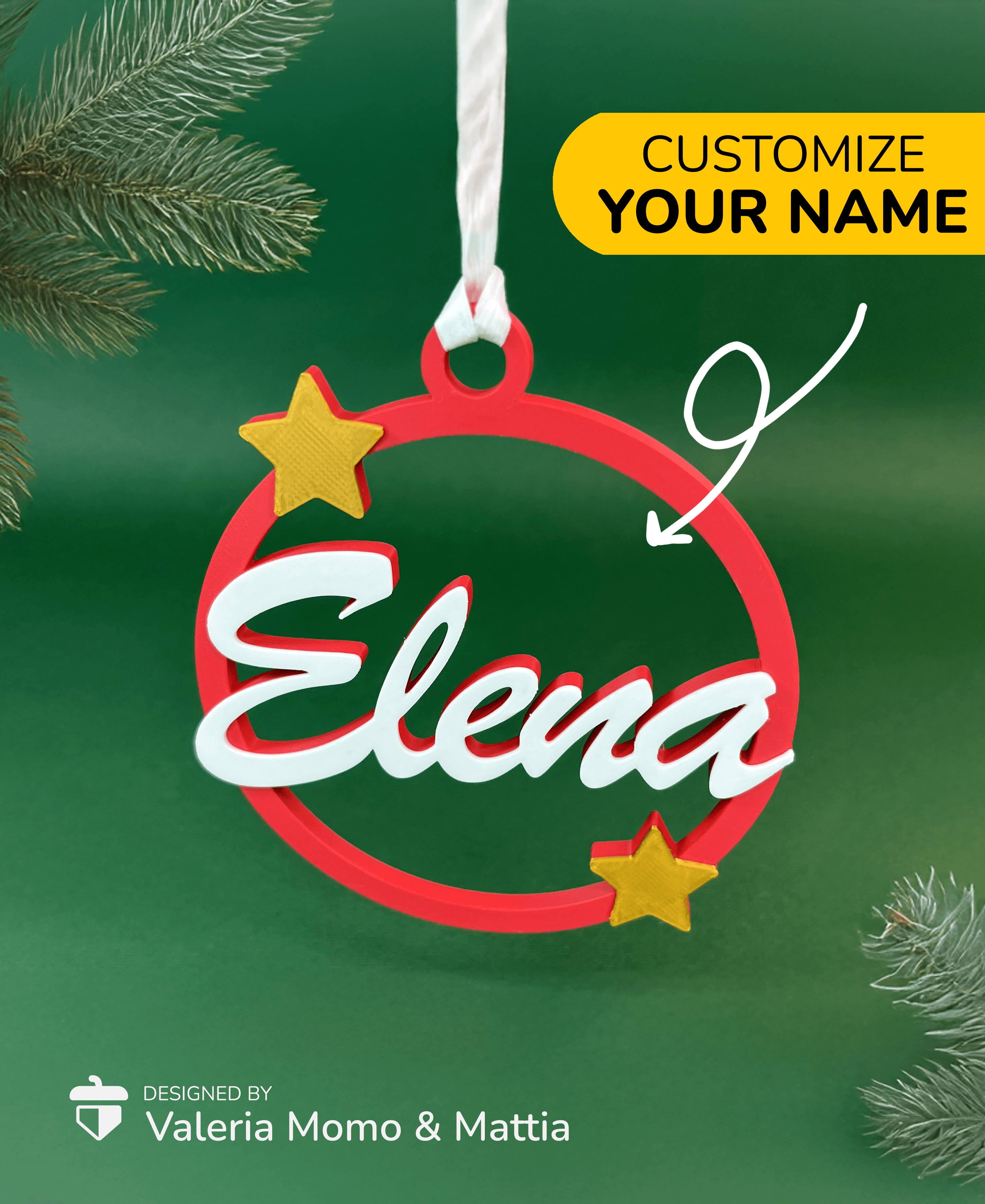 Christmas Decoration (#1) Your Name, Xmas Ball, Gift 3d model