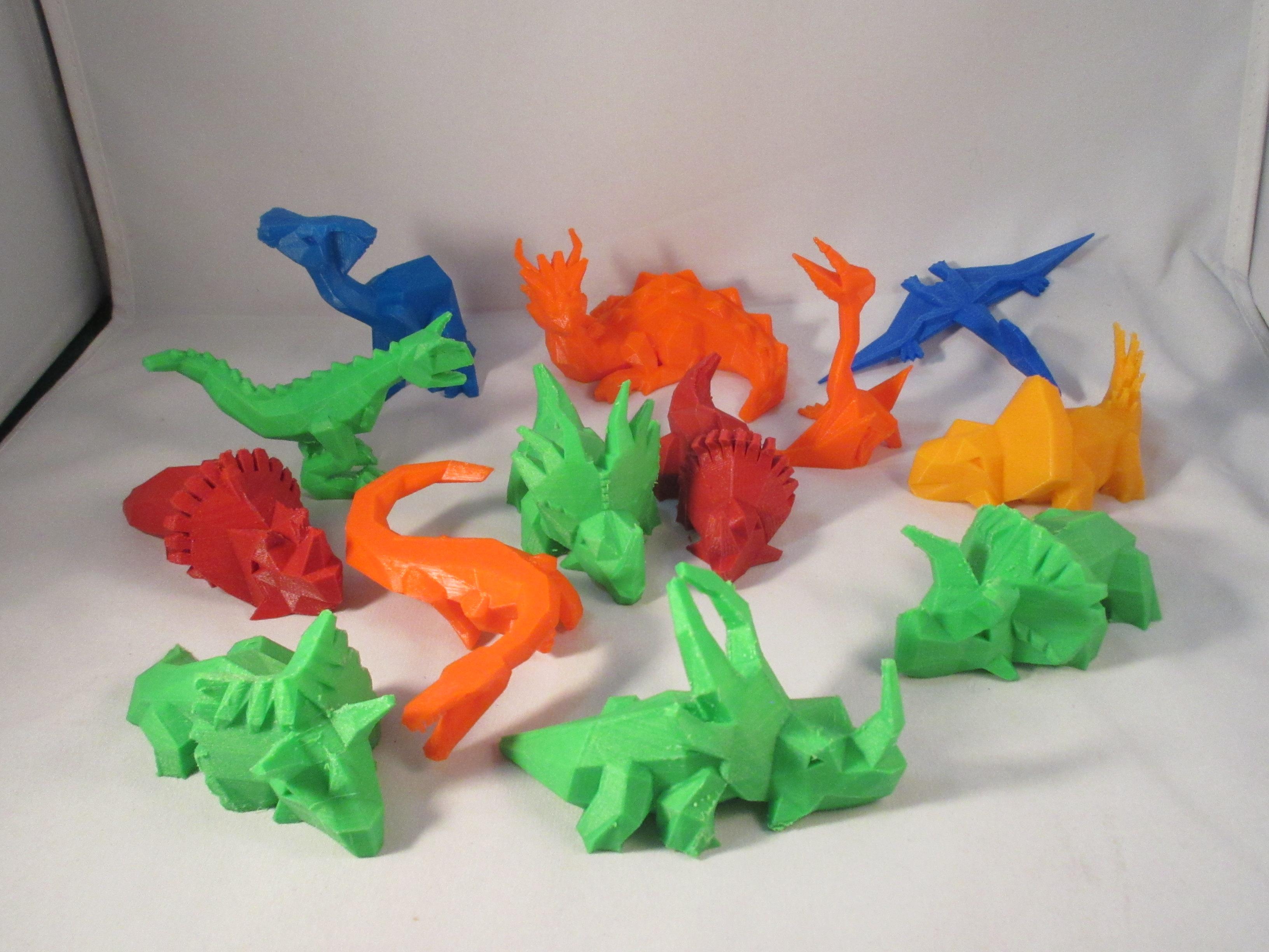 Low Poly Dinosaurs Set 3/4 3d model