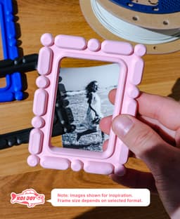 Modern Japanese Style Picture Frame with Clean Geometry for 105x150mm Photos, DIN A6 Postcards, STL 3d model