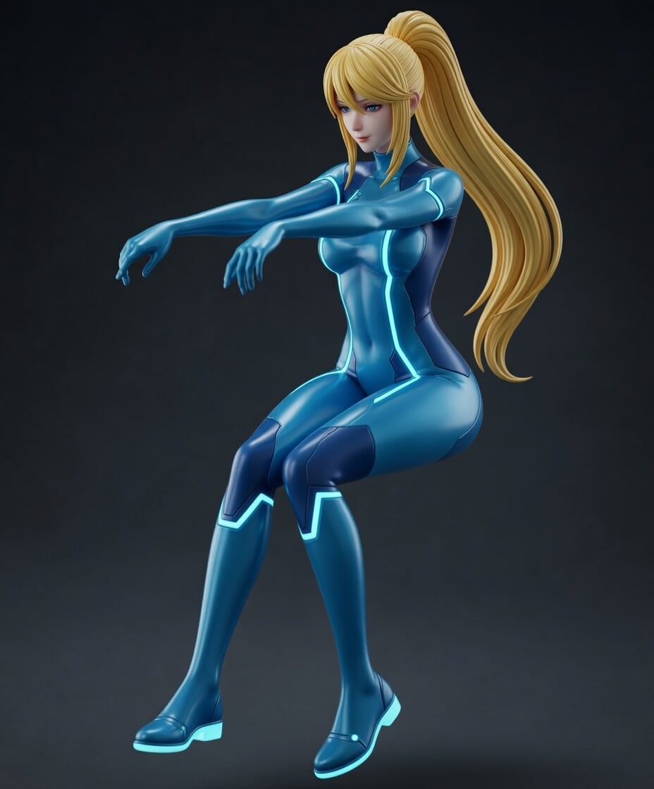 Zero Suit Samus Monitor Pal 3d model