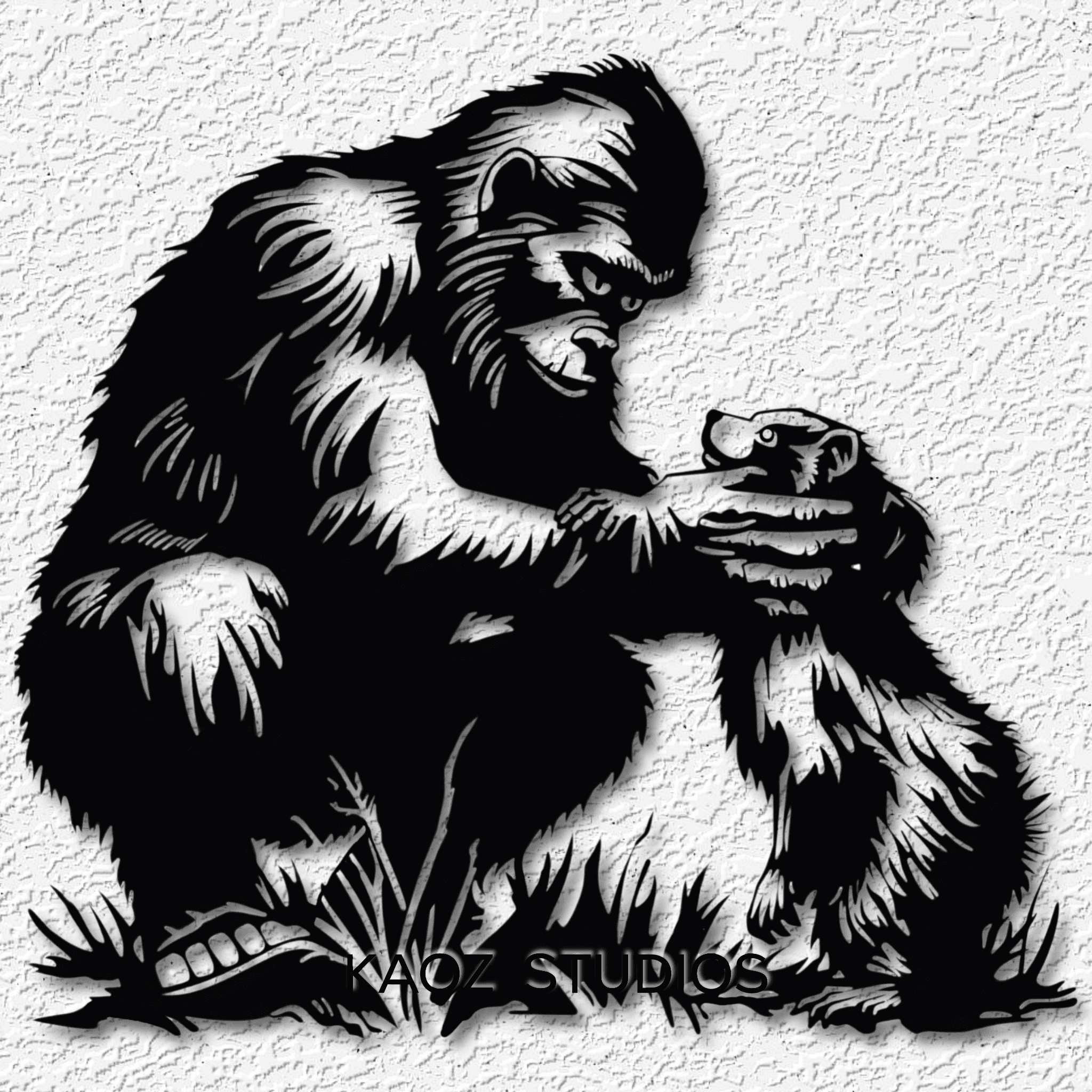 bigfoot wall art sasquatch wall decor yeti decoration 3d model