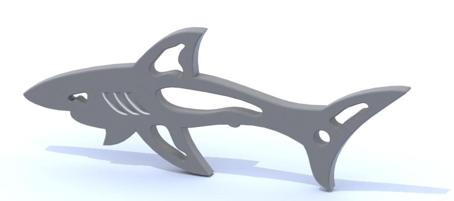  Shark 2 keychain 3d model