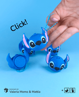 Stitch Head Clicker / Keychain, Fan-Art from Lilo & Stitch Saga 3d model