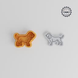 Bloodhound Cookie Cutter & Stamp Set, Pet Canine Design, Perfect for Cookies & Fondant, 3 Sizes S/M/L, 6 Piece Animal Tracker Collection PRODUCT_264 3d model