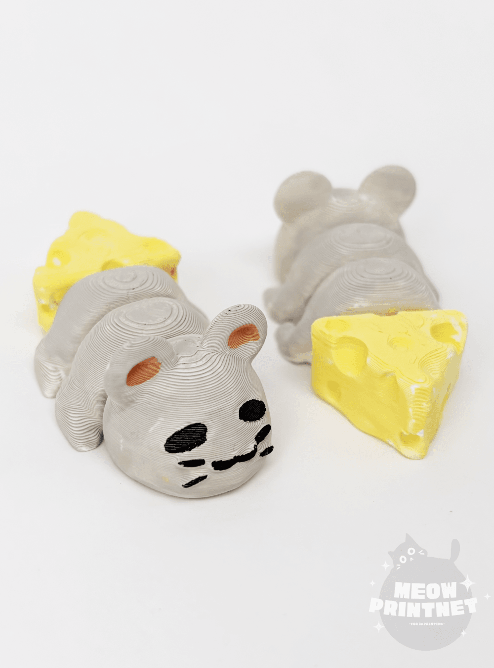 Flexible mouse tail with cheese 3d model