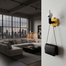 Mickey Mouse Middle Finger Wall Hook | Screw-Together Assembly | Cartoon Fan Art 3d model
