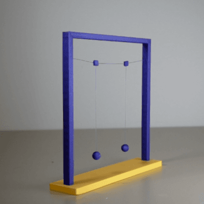 Double Pendulum desk toy 3d model