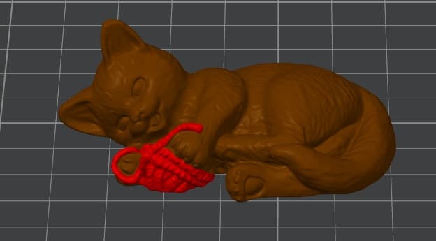 ball of wool cat 3d model