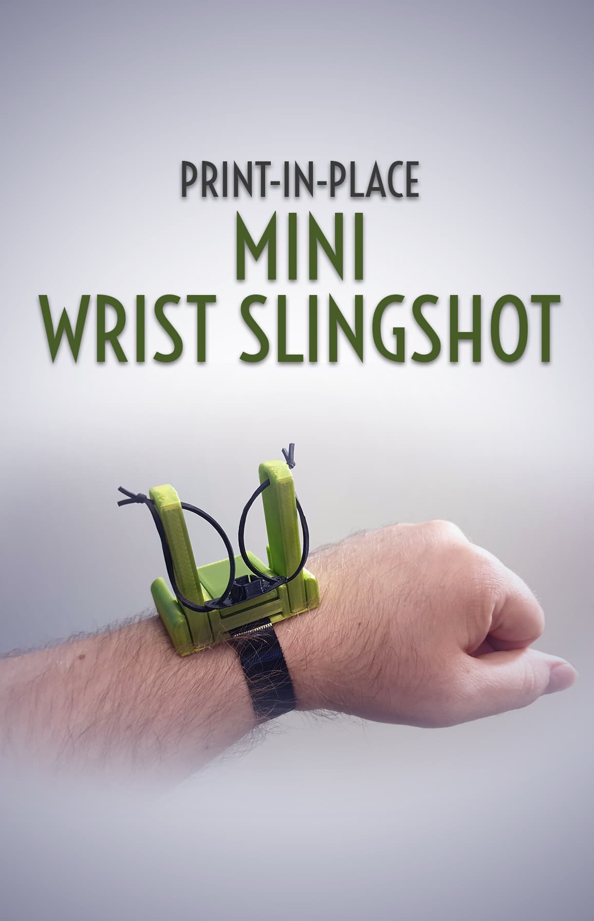 Mini Wrist Slingshot (Print-in-Place) 3d model
