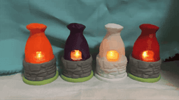 Rust Furnace Tea Light 3d model