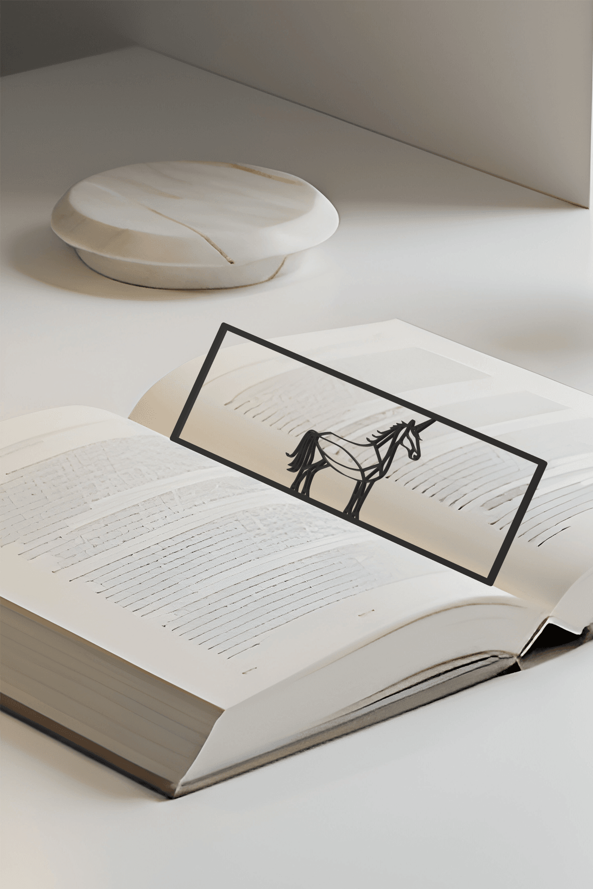 Unicorn Bookmark, Creativity Bookmark, Gift Idea 3d model