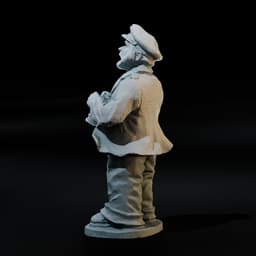 Sea Captain Skipper Miniature Figure | 28mm/32mm Heroic 3d model