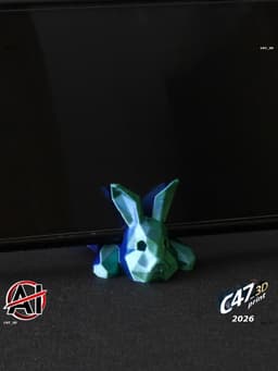 Low-Poly Bunny Phone Holder 3d model