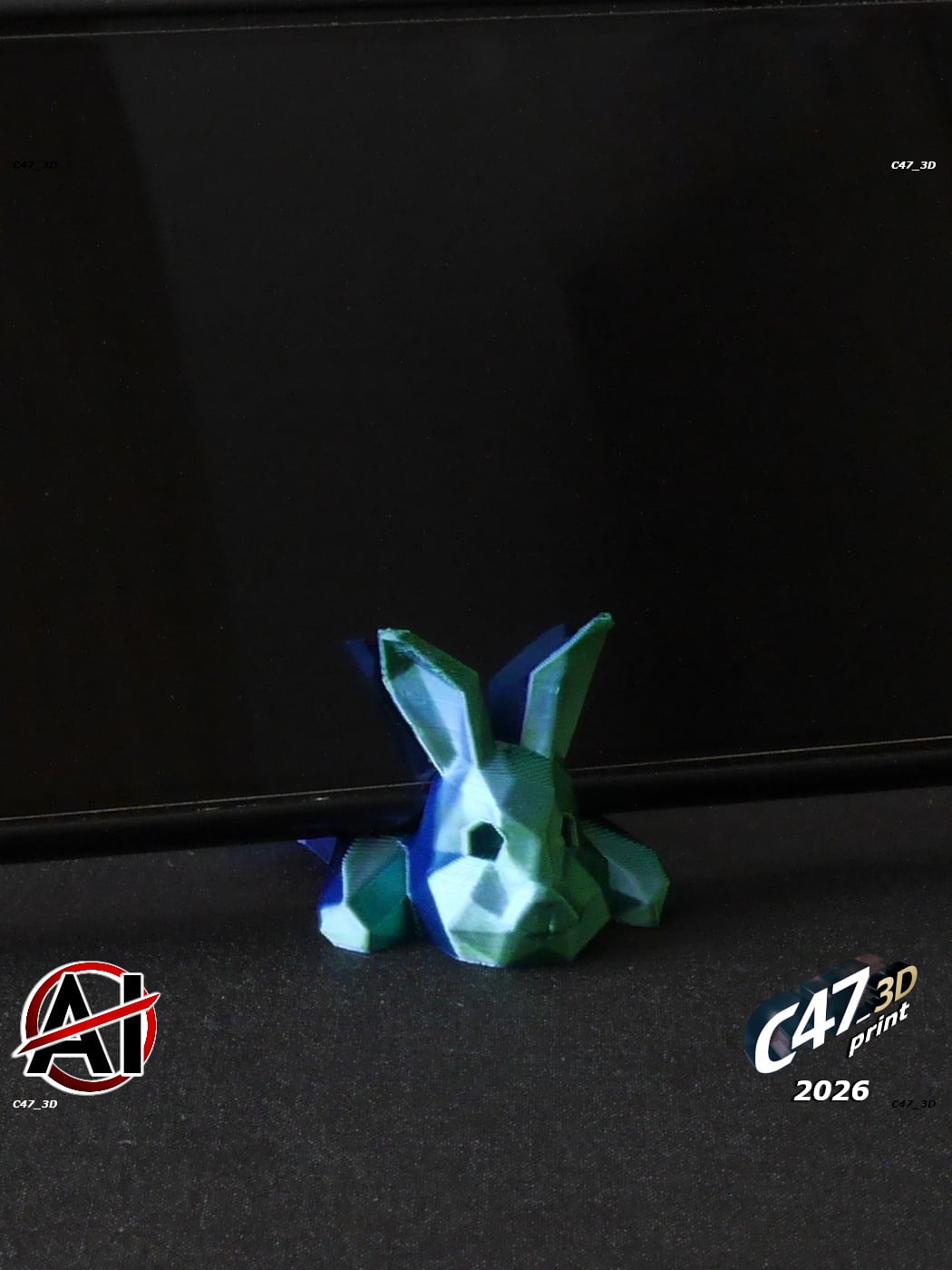 Low-Poly Bunny Phone Holder 3d model