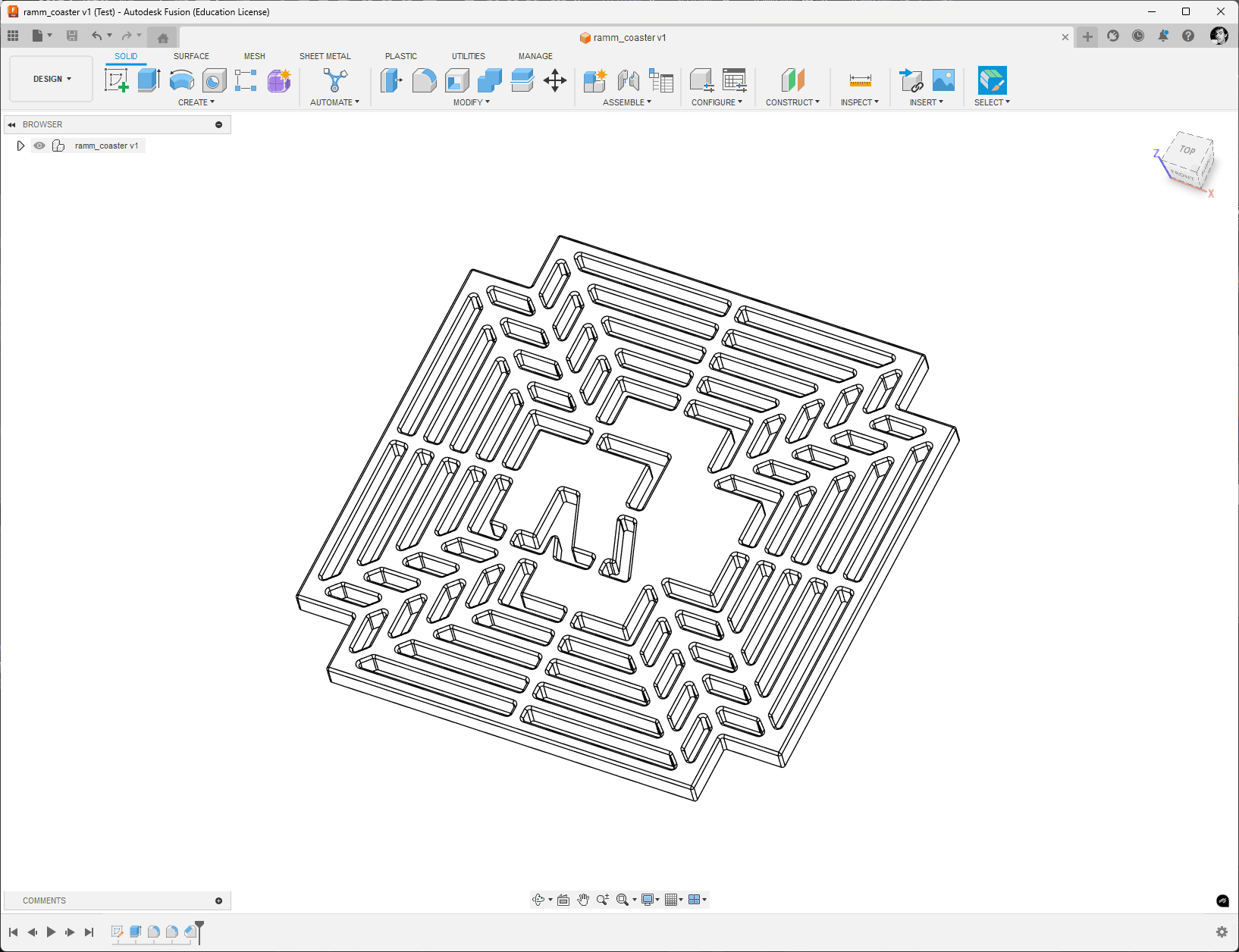 Rammstein logo coaster 3d model