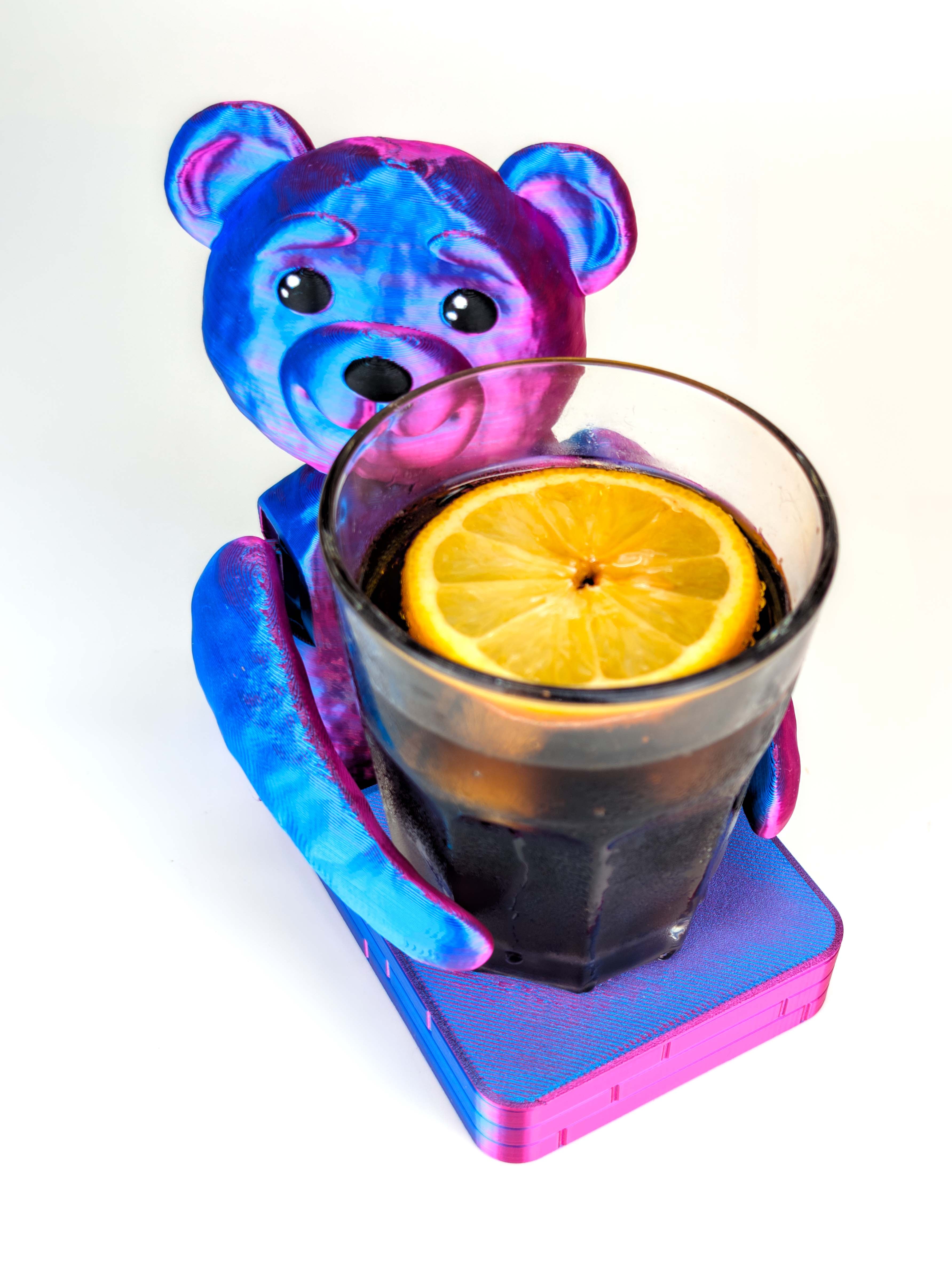 Hugging Teddy Bear: Self-Adjusting Coaster 3d model