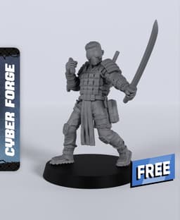 Melee Yakuza Goon B - With Free Cyberpunk - Sci-Fi Gift Ideas for RPG and Wargamers 3d model