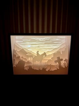 Red Dead Redemption 3D Shadow Box Lamp 3d model