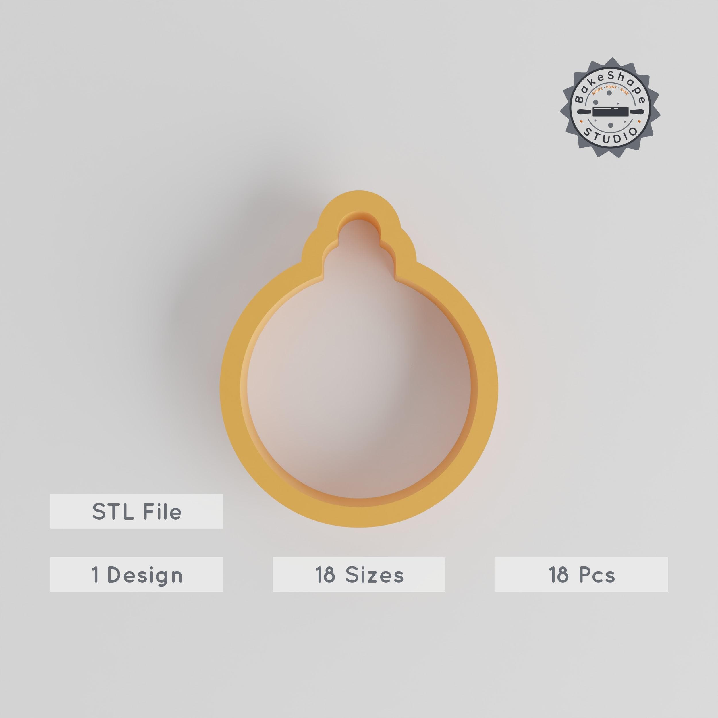Christmas Ornament Shape Cutter Set, 18 Sizes, Perfect for Cookies, Fondant & Clay, Tree Bauble, Holiday Globe, Decorative Sphere PRODUCT_4382 3d model