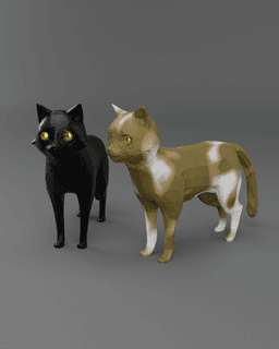 Low Poly Cat 3d model