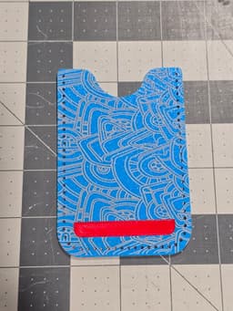 Hand sewn vertical wallet 3d model