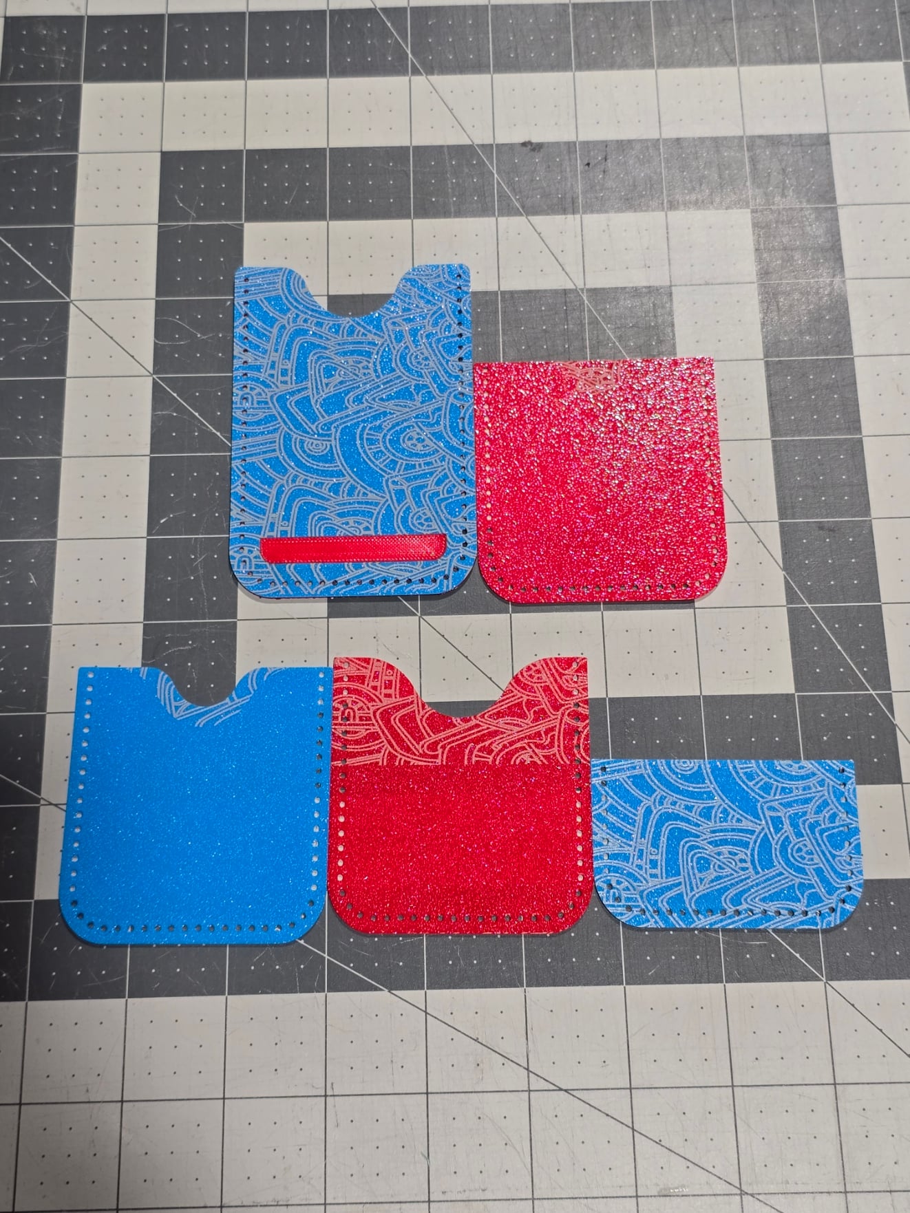 Hand sewn vertical wallet 3d model