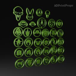 OW Cookie Cutter set (33 pcs) 3d model