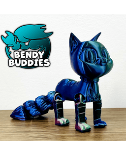 Caty Kitten / Cat Articulated / Print-in-Place Creature / Cute Feline Beast / Fantasy World Beast 3d model