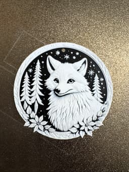 Christmas Artic Fox Decoration 3d model