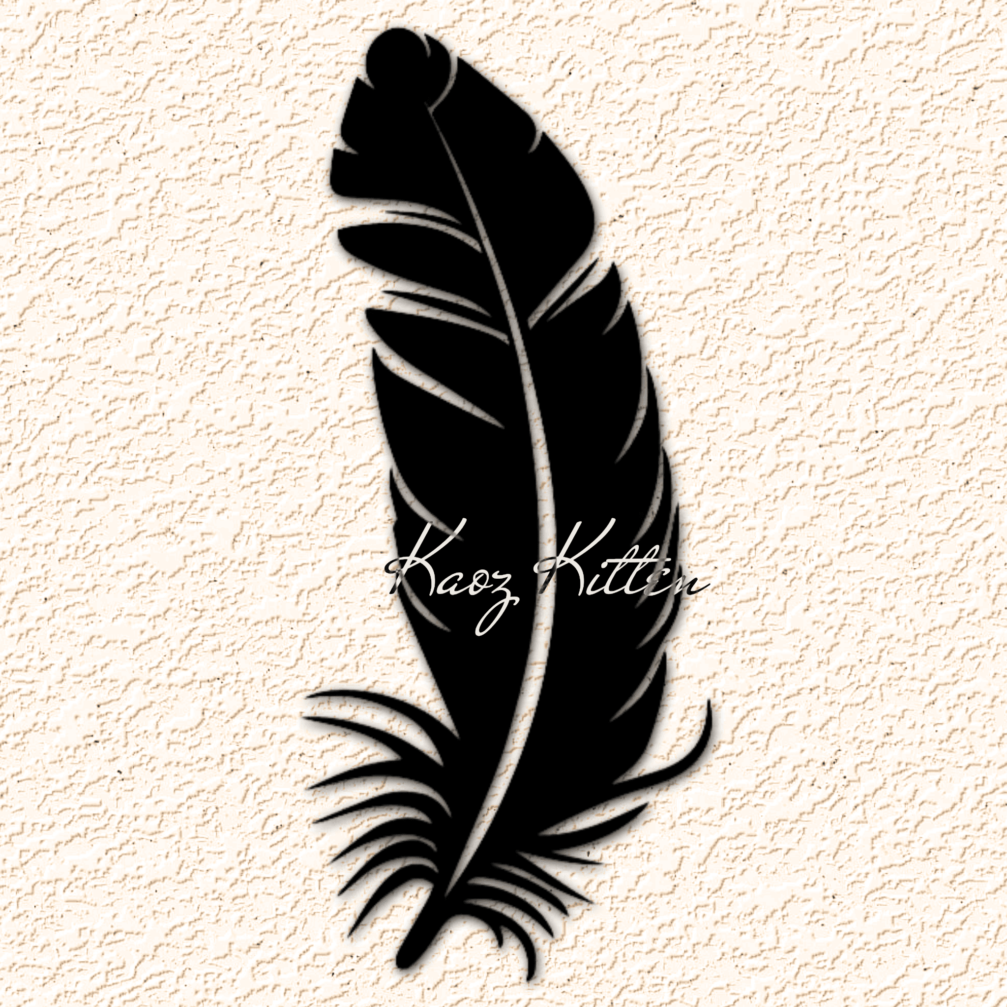 Bird Feather Upright Wall Art Home Decor 3d model