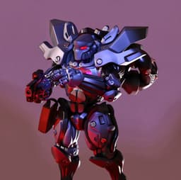 Modular Cyber Warrior: A printable Miniature that can be posed 3d model