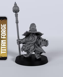 Dwarf Male Wizard - With Free Dragon Warhammer - 5e DnD Inspired for RPG and Wargamers 3d model