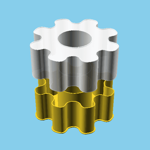 Gear Wheel, nestable box (v1) 3d model