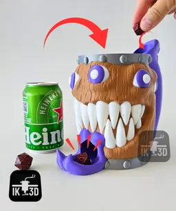 Mimic Dice Tower Can Cooler / No Support / 3MF Included 3d model