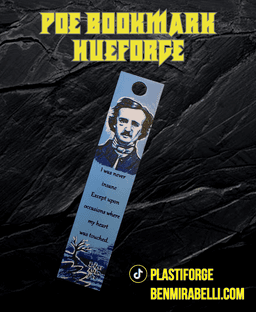 Poe Hueforge Bookmark 3d model