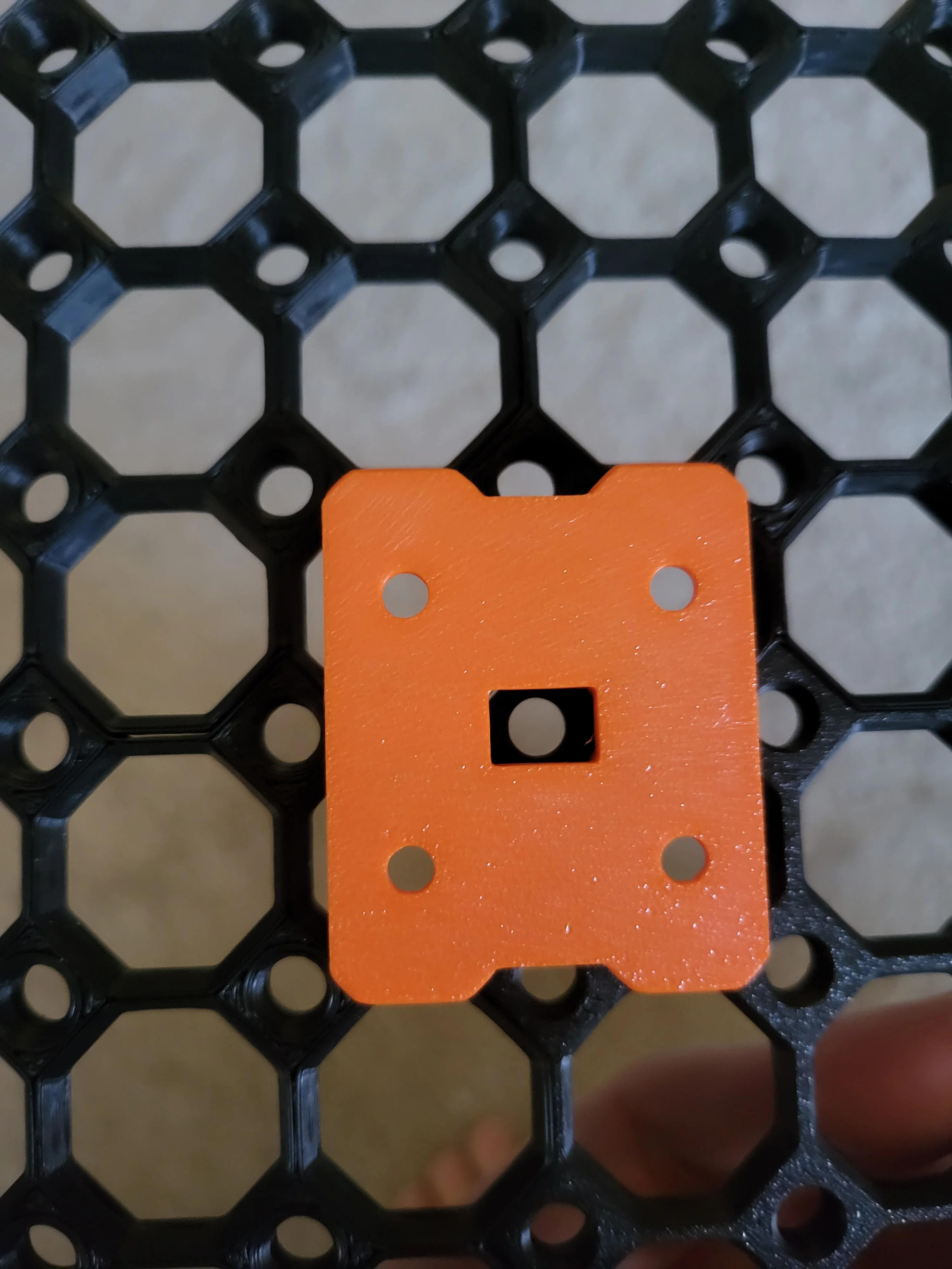 Remix - 8 mm, Quad T Mounting Wall Support Snap - DS Part A 3d model