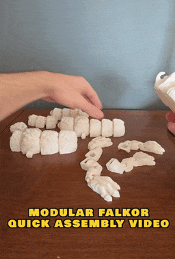 Modular Falkor Luckdragon - Snap Fit Dragon, Print in Parts, No Glue, Multicolor STL/3MF 3d model