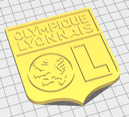 Logo olympique lyonnais.STL 3d model