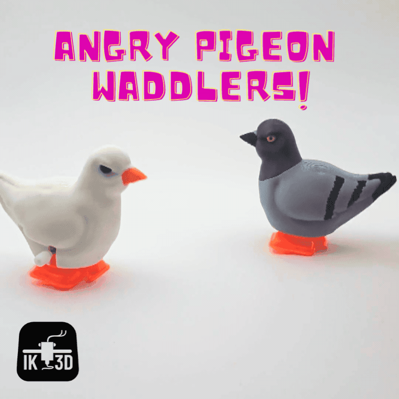 Waddlers - Angry Pigeons / 3MF Included / No Supports 3d model